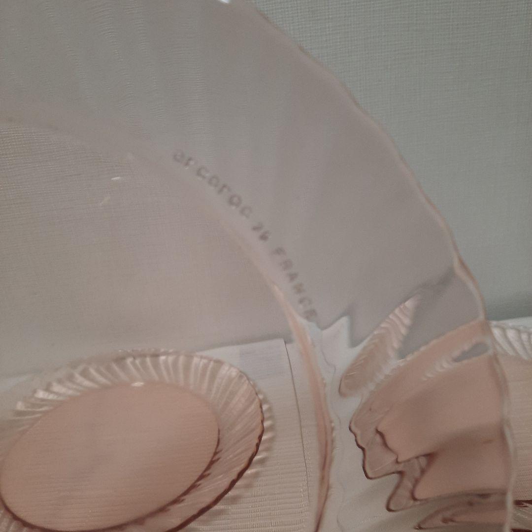 4枚セット arcorocアルコロック 22.5cmプレート ピンク ビンテージ