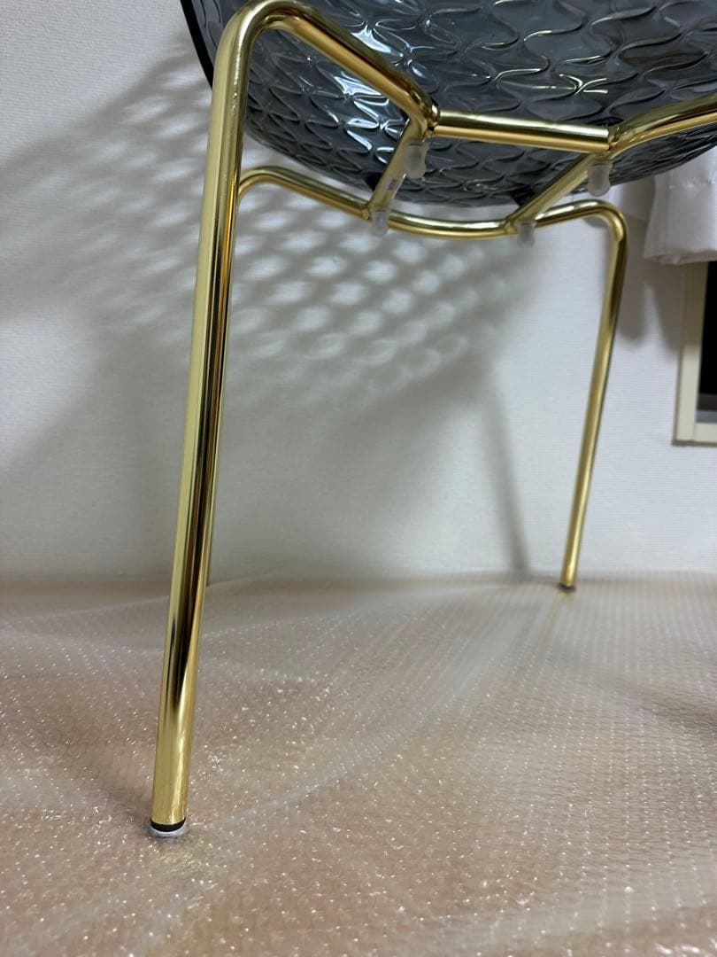 calligaris カリガリス サントロペ チェア スモークグレー ゴールド