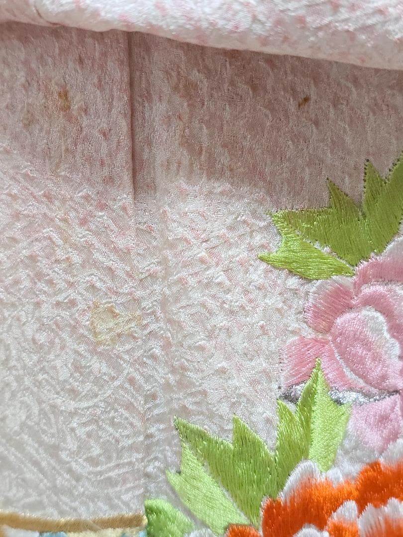 七五三　7歳　 正絹　総絞り　着物　セット　女の子 c98