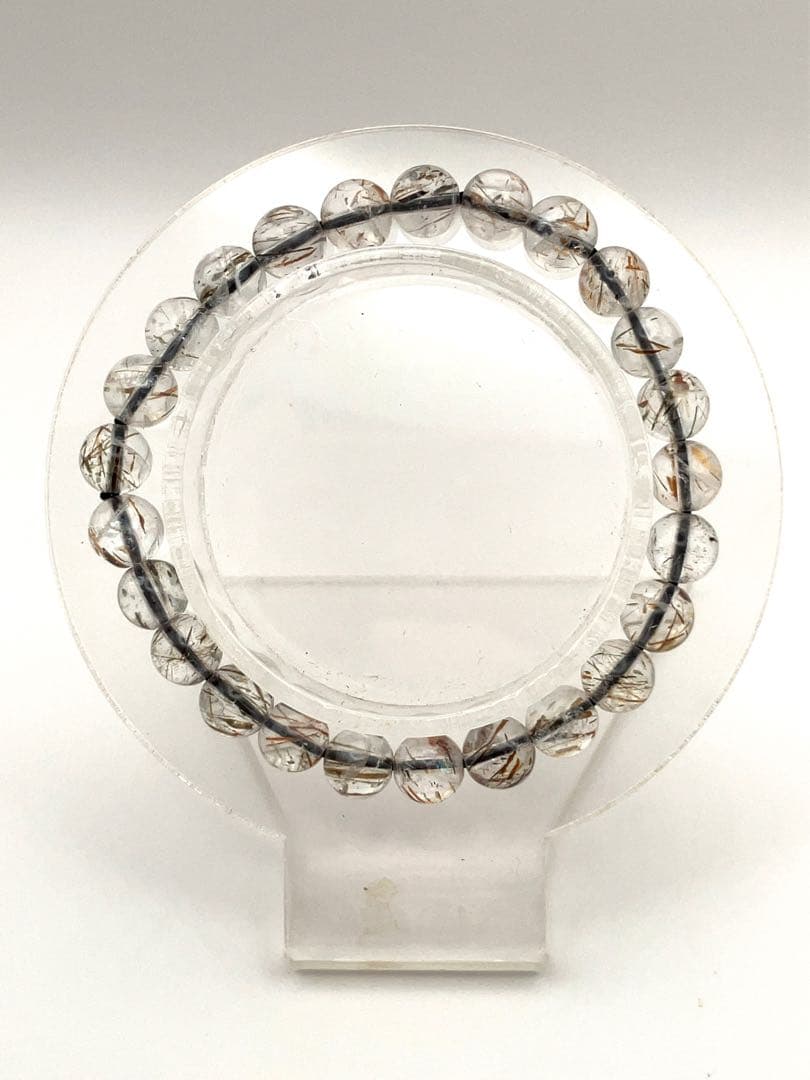 フォリエーテッドマイカインクォーツ✨天然石の腕輪お守り【天赦日ご祈祷】白蛇AB