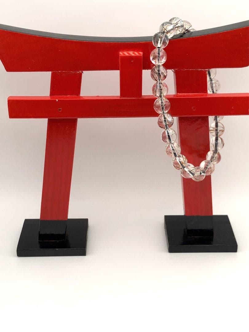 フォリエーテッドマイカインクォーツ✨天然石の腕輪お守り【天赦日ご祈祷】白蛇AB