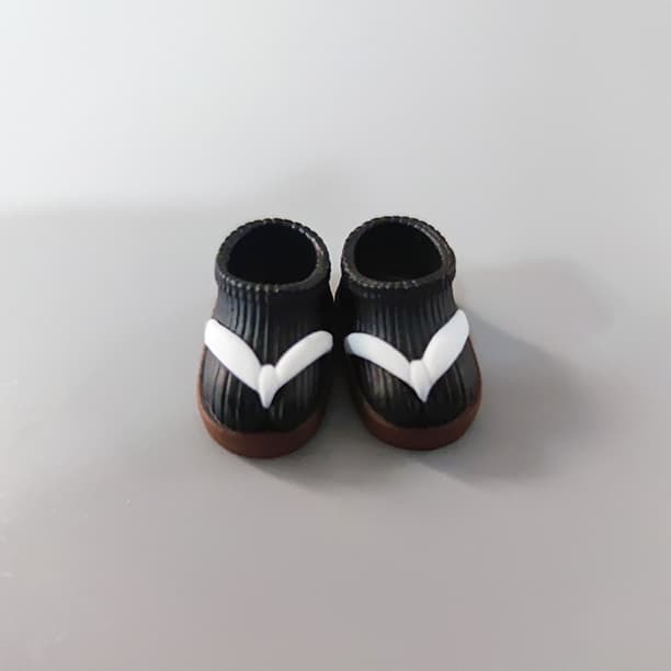 オビツ11 靴 下駄 草履 ねんどろいどどーる ミディブライス ブラック