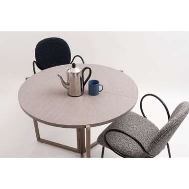 【メーカー直送】東谷 GDT-11SSフォールディングラウンドテーブル ベージュ