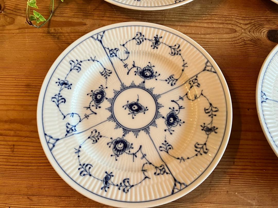 ロイヤルコペンハーゲン　ブルーフルーテッド　19デザートプレート×6