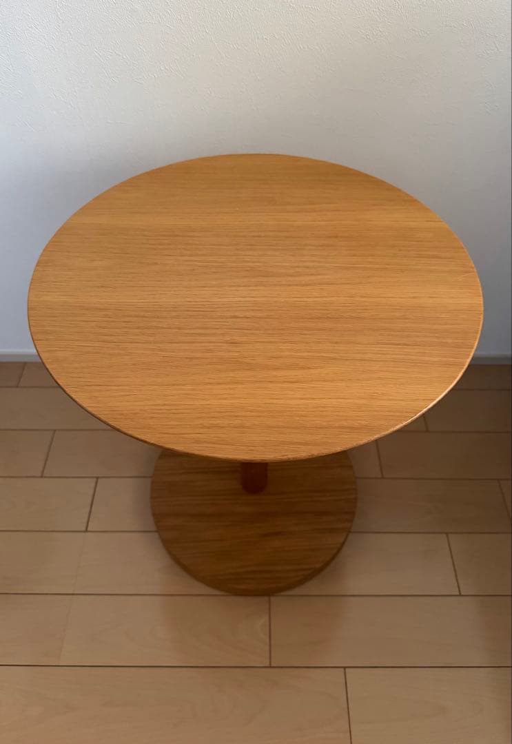 大塚家具 円形サイドテーブル オーク