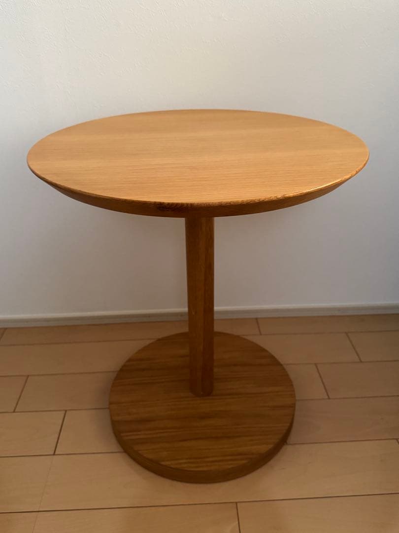 大塚家具 円形サイドテーブル オーク