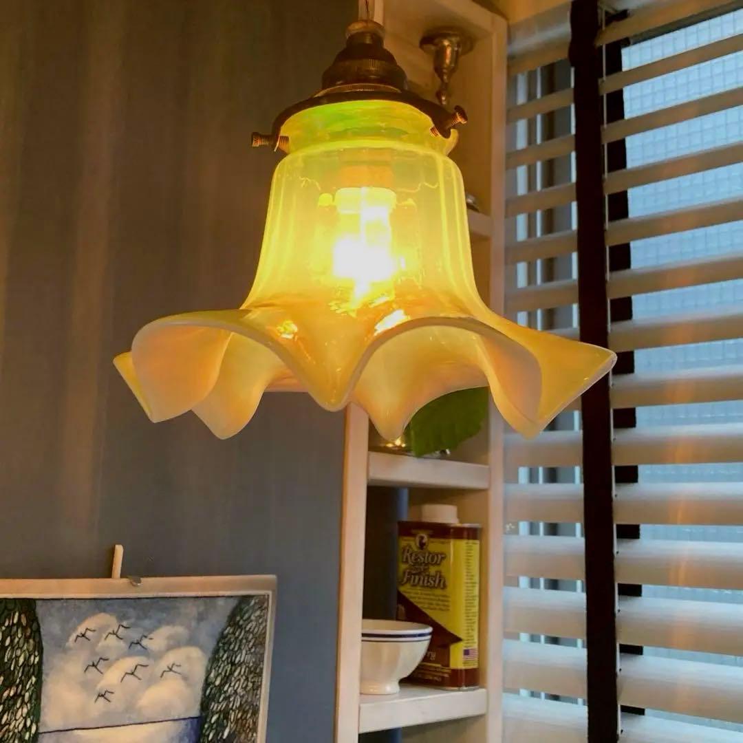 ヴァセリン（ウラン） イギリス 1920年 ランプシェード ガラス