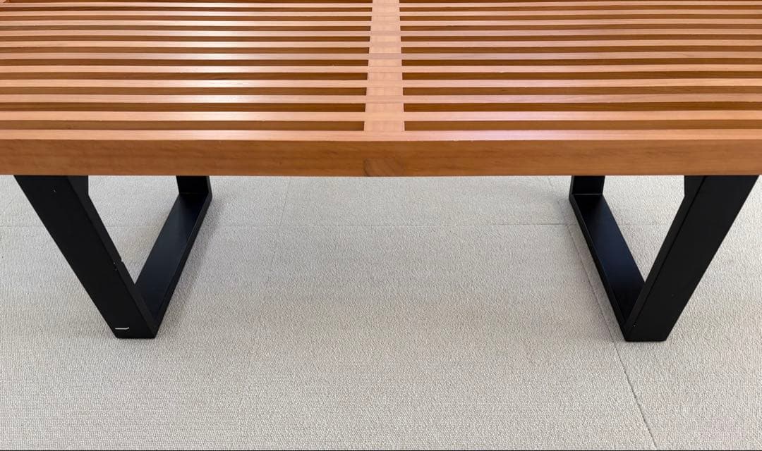 古着屋ライク ネルソンベンチ　リプロダクト品　ガラス天板付　たのメル便発送