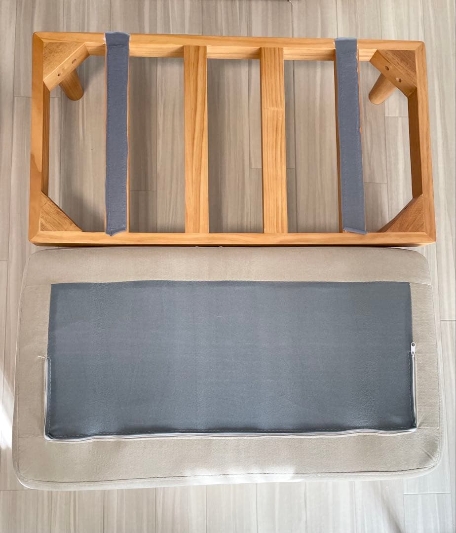 Soroi ベージュ オットマン スツール 幅86cm VENTOTA