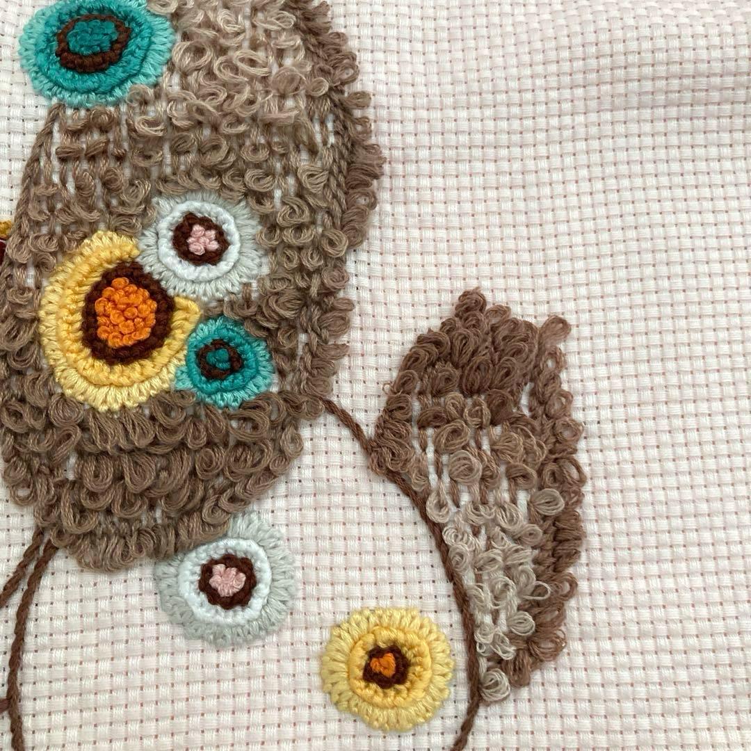 クッションカバー　2枚　手刺しゅう　昭和　レトロ　デザイン　ピンク　戸塚刺繍