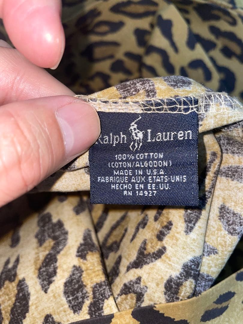 【希少新品】ポロラルフローレン　ピローケース　ヒョウ柄　アメリカ製　枕カバー②