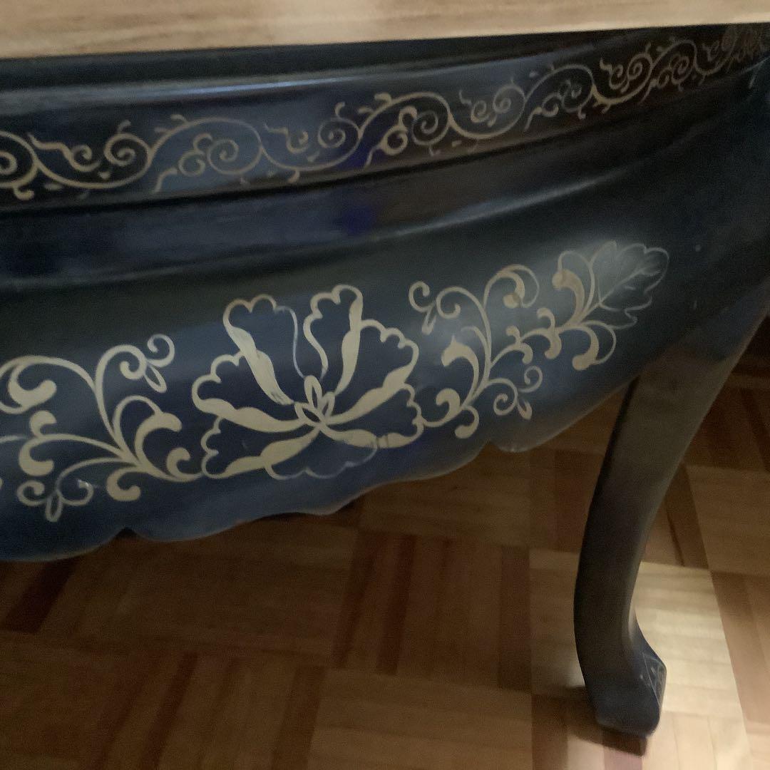 美品‼️螺鈿テーブル＆椅子4脚セット‼️