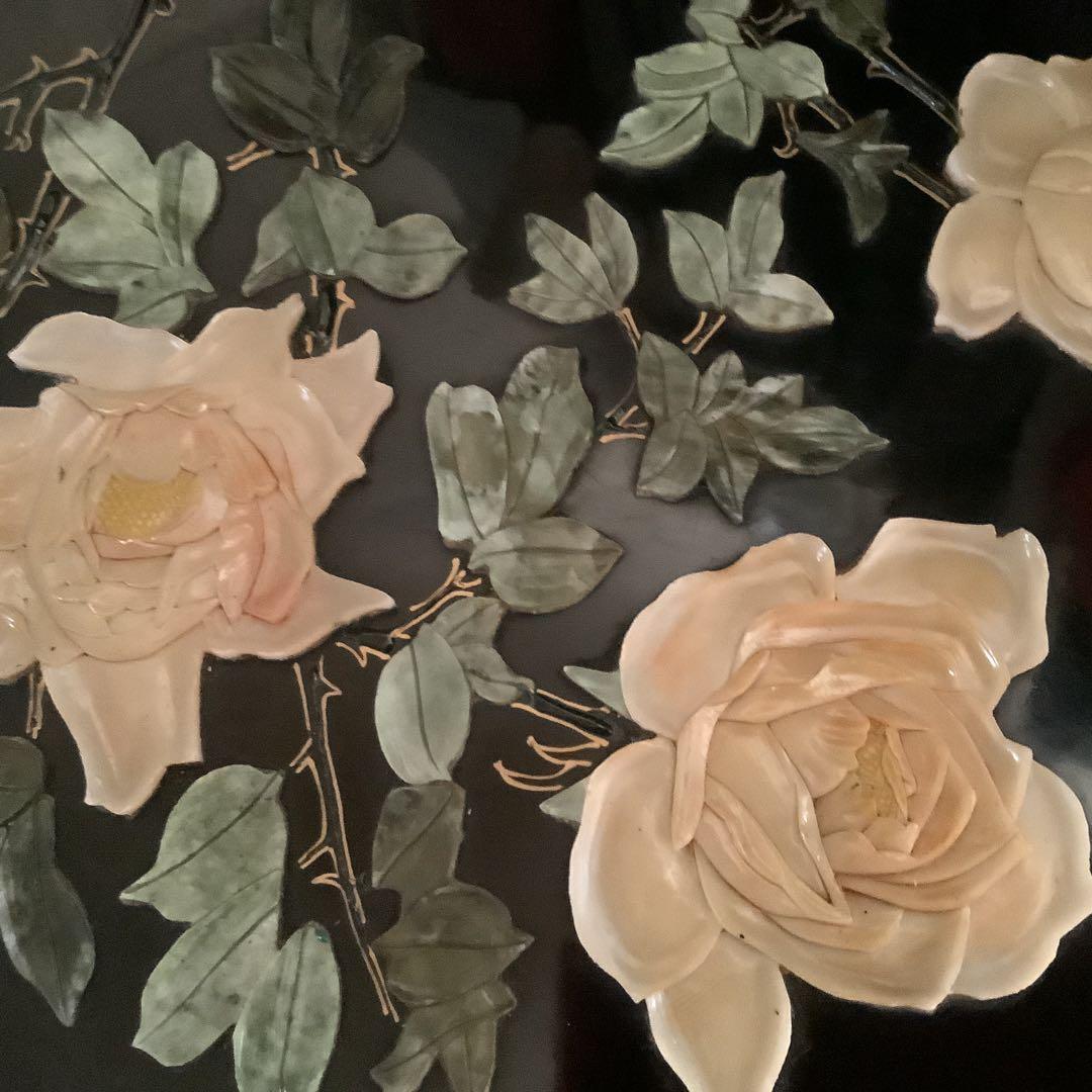 美品‼️螺鈿テーブル＆椅子4脚セット‼️