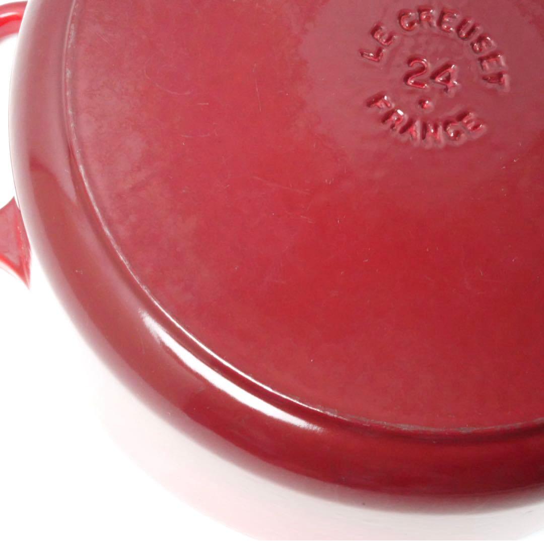 LE CREUSET　シグニチャーココット ロンド チェリーレッド　24cm②