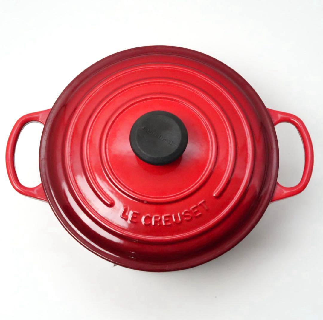 LE CREUSET　シグニチャーココット ロンド チェリーレッド　24cm②