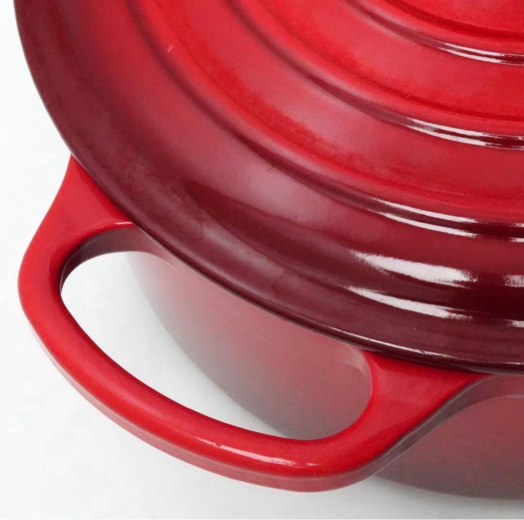 LE CREUSET　シグニチャーココット ロンド チェリーレッド　24cm②