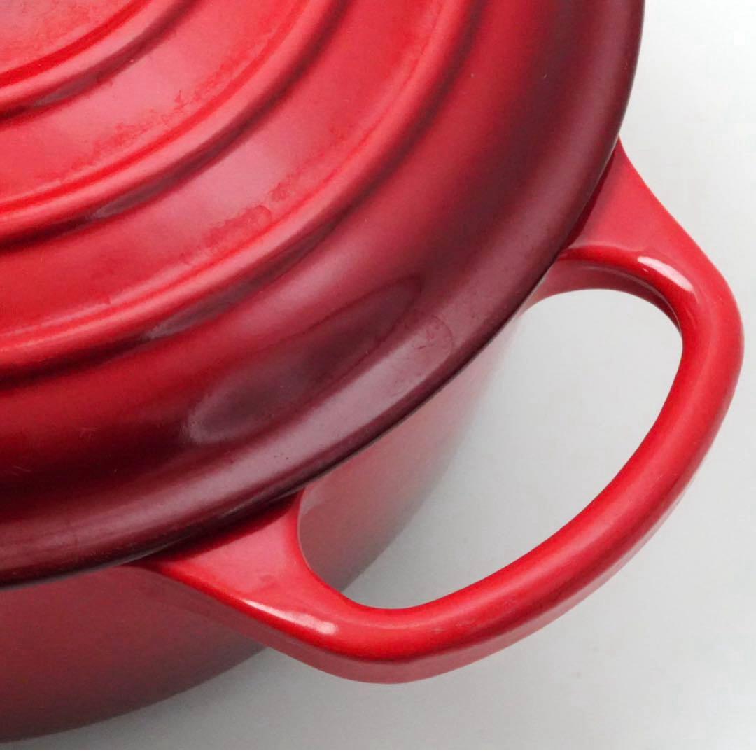 LE CREUSET　シグニチャーココット ロンド チェリーレッド　24cm②