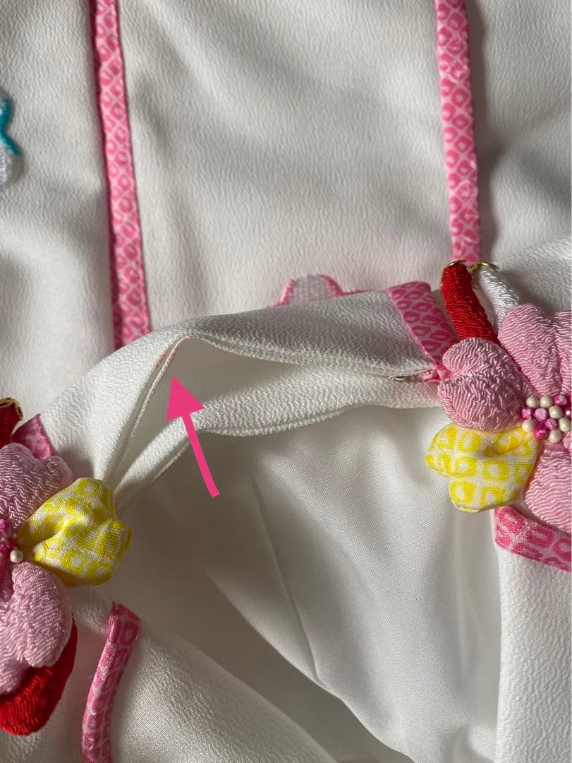 七五三着物 3歳 女の子被布セット マユミブランド 濃淡ピンク市松グラデーション