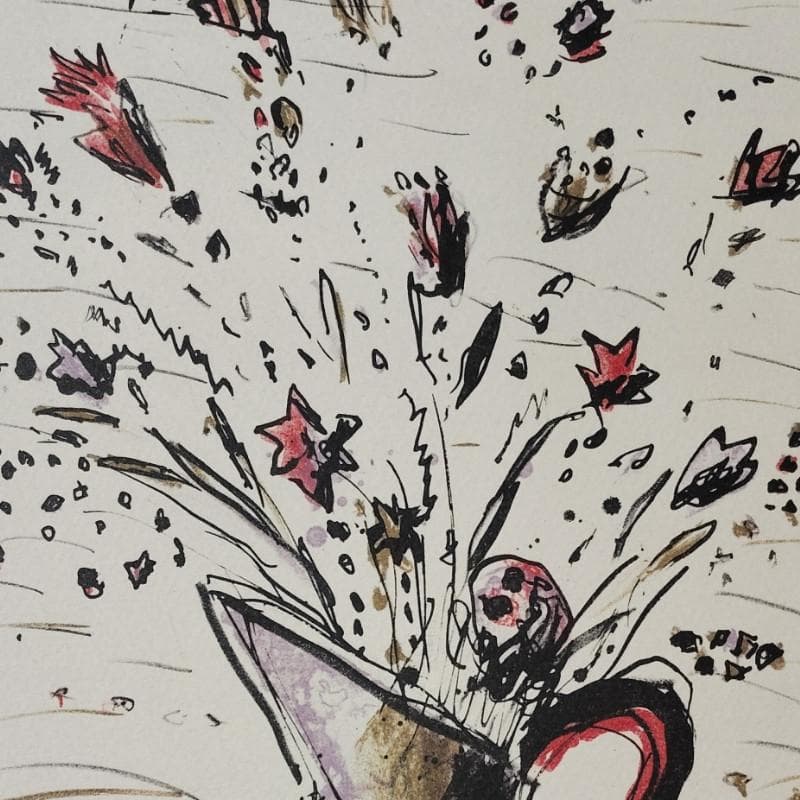 ☆小野州一☆「 花A 」リトグラフ　ad18/125 未使用額！