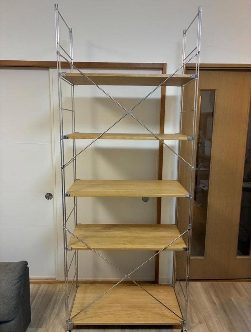 無印良品 ステンレスユニットシェルフ オーク材 棚セット 特大