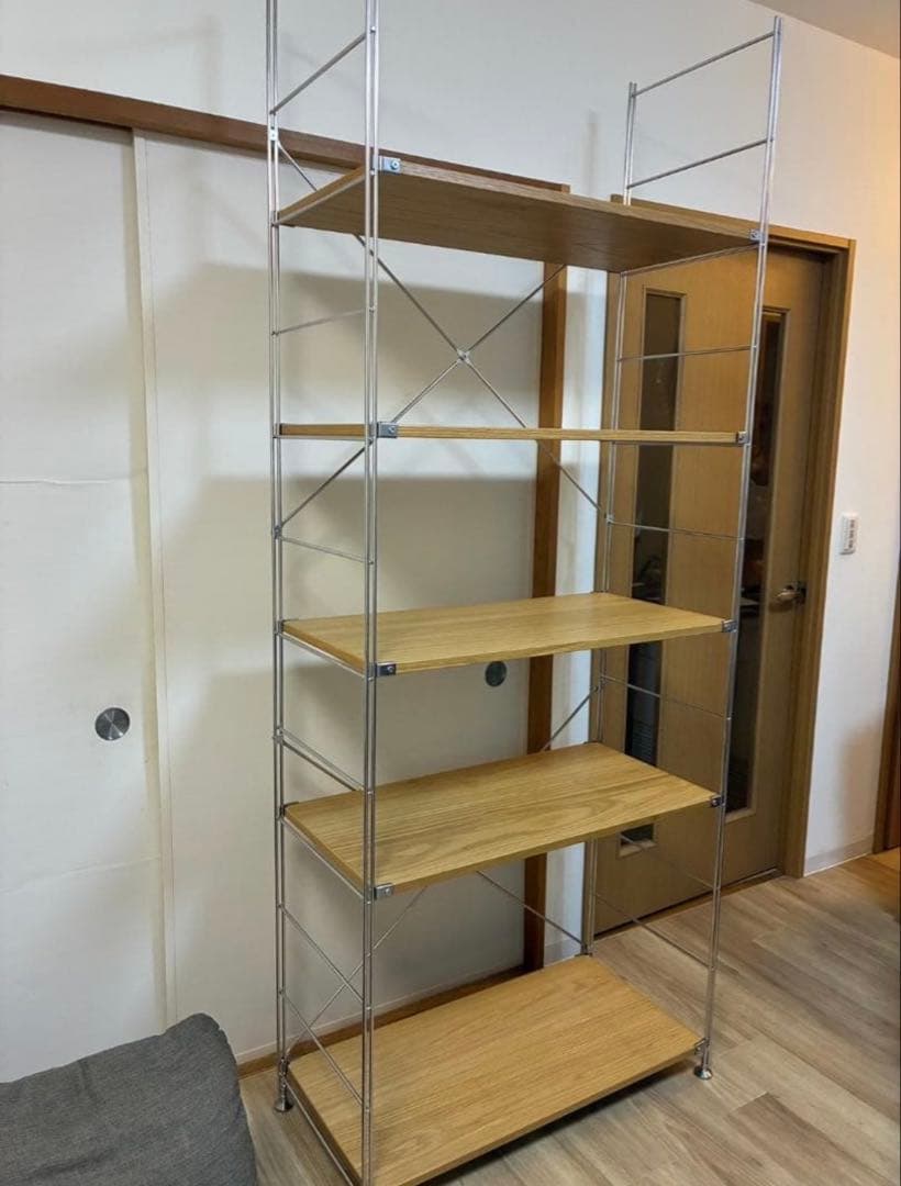 無印良品 ステンレスユニットシェルフ オーク材 棚セット 特大