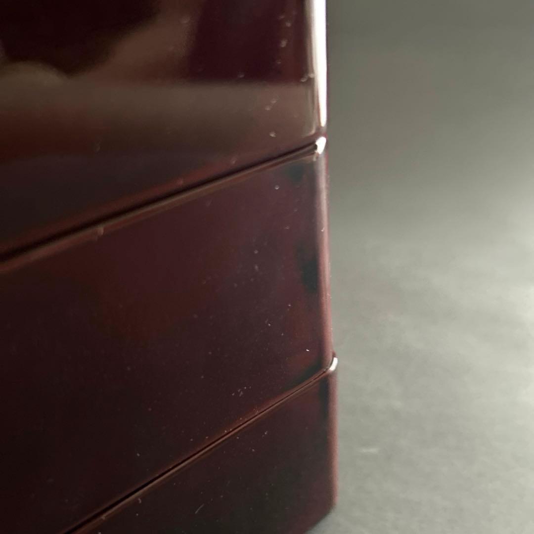 内朱外溜漆塗り三段重箱　輪島塗り