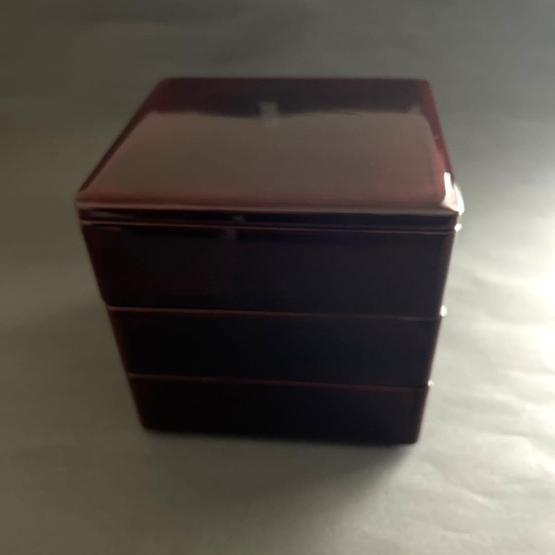 内朱外溜漆塗り三段重箱　輪島塗り