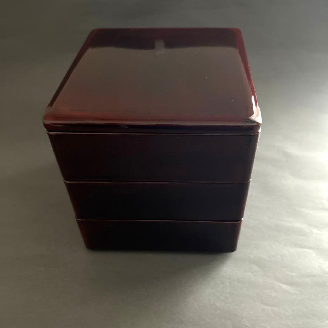 内朱外溜漆塗り三段重箱　輪島塗り