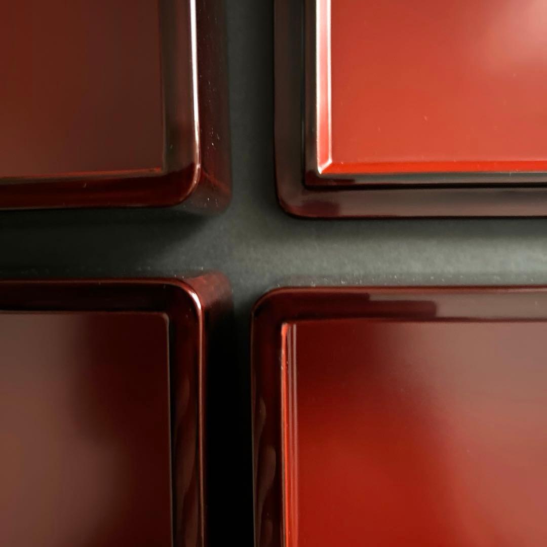 内朱外溜漆塗り三段重箱　輪島塗り