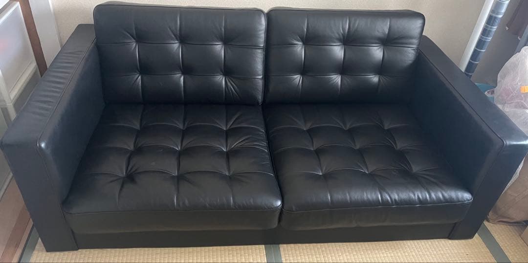 IKEA LANDSKRONA ブラック 2人掛けソファ