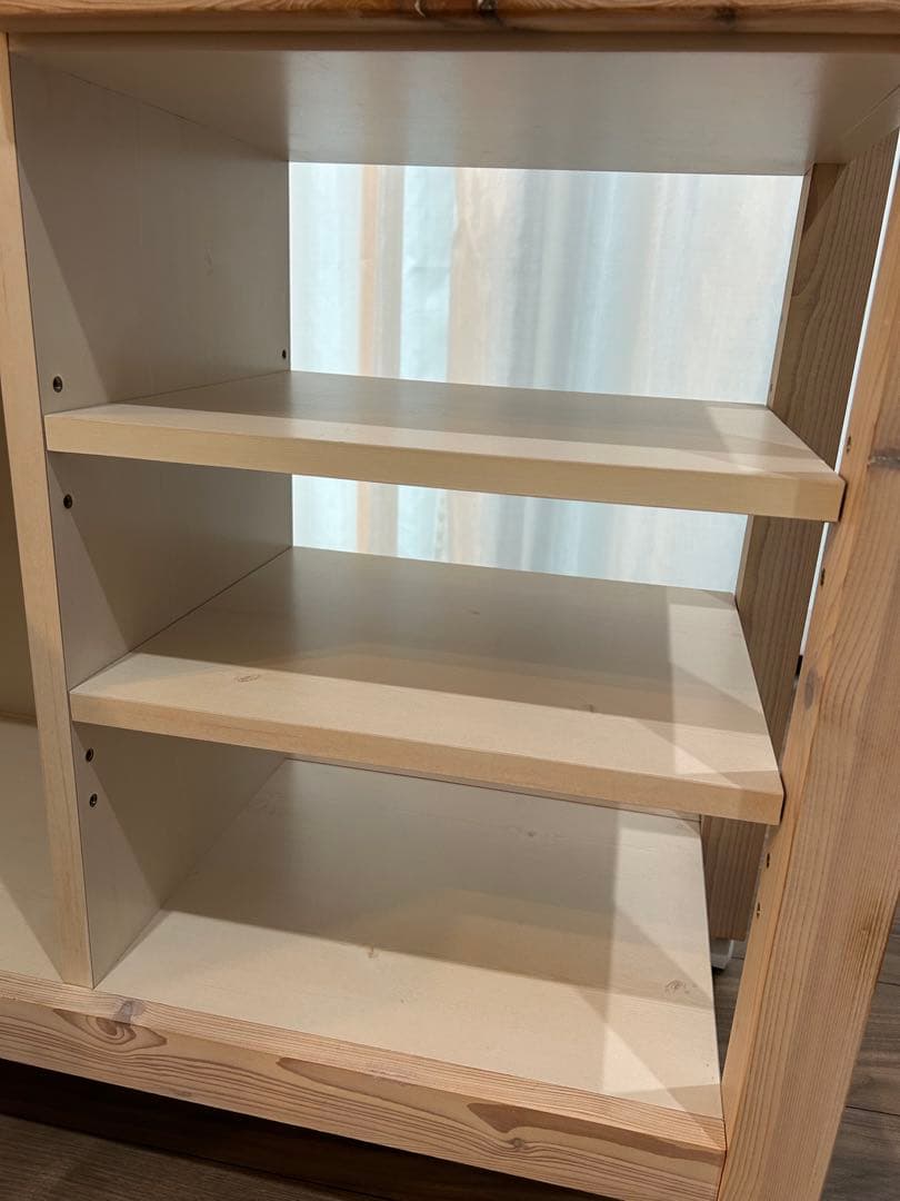 カウンター　ワゴン　ホワイト　シナモ