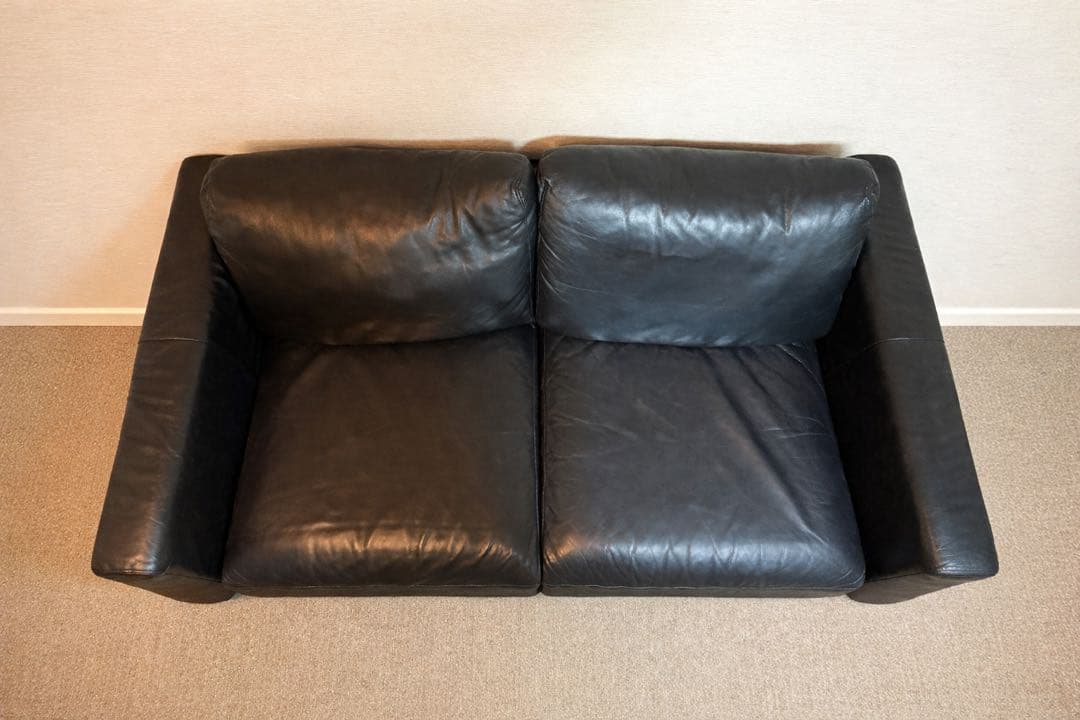 【IKEA VIMLE（ヴィムレ）2人掛けソファ｜本革レザー｜ブラック】