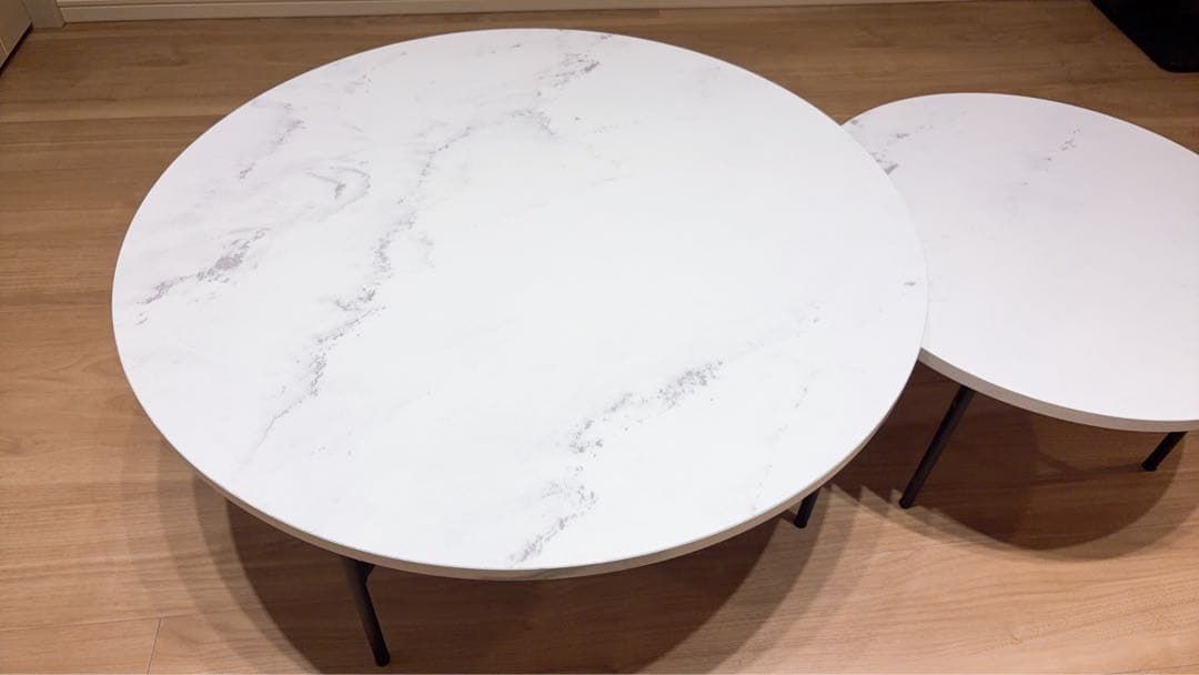 ⭐️定価:16,990円⭐️ 【LOWYA】 大理石柄ネストテーブル