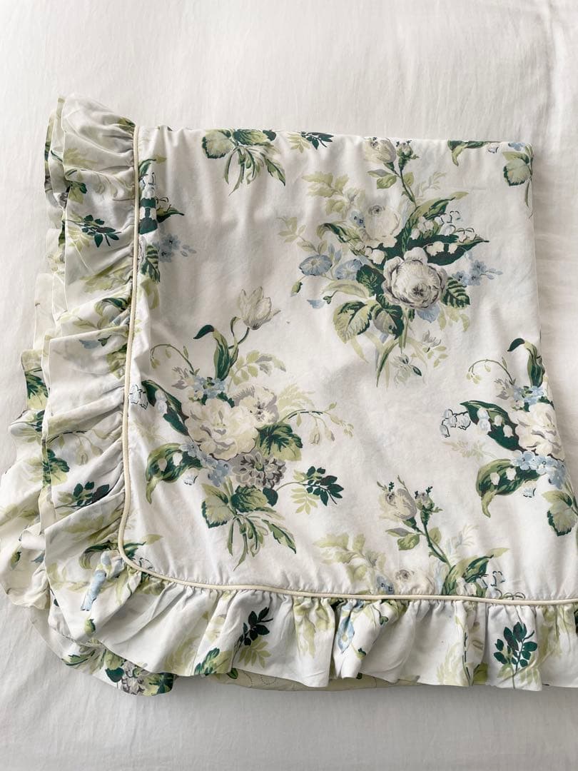 ローラアシュレイ デュべカバー ダブル 英国製 USED