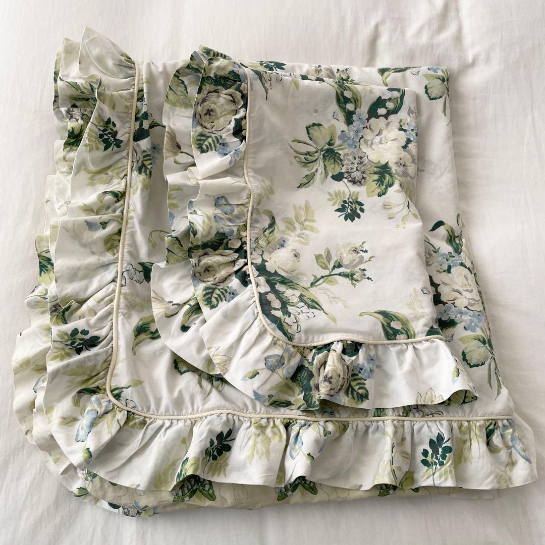 ローラアシュレイ デュべカバー ダブル 英国製 USED