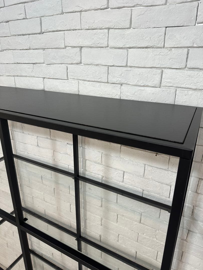 ②【東京都内23区配送無料】イケア　棚　ガラス　陳列　本棚　収納　ディスプレイ