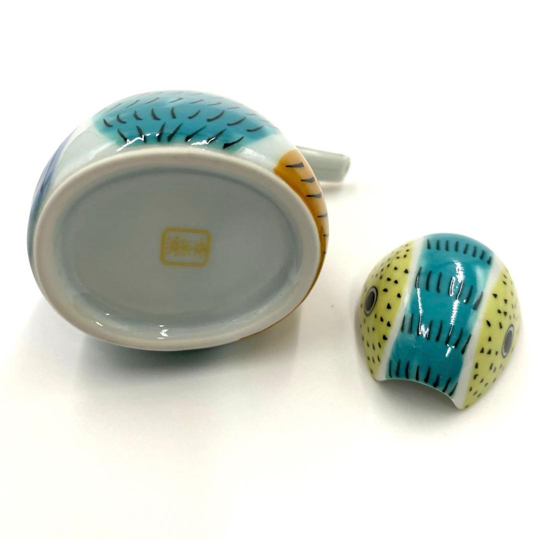 6/4日発送【在庫10】【新品】【大人気】有田焼幸楽窯錦川蝉形ミニ汁次　醤油差し