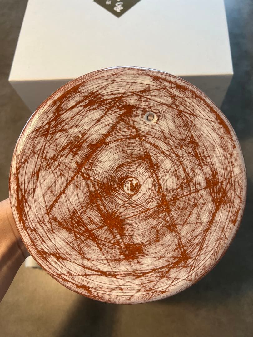 即日発送　中川一辺陶　貴重　雲井窯　京赤楽きまぐれ　御飯鍋　3合 土鍋