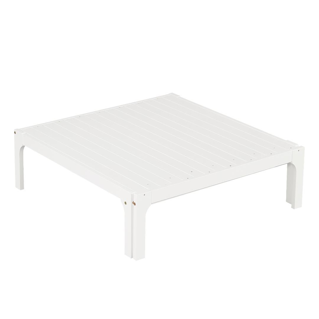 タイムセール！ソファベッド【ベージュマット付き】　長さは調節可能　WHITE