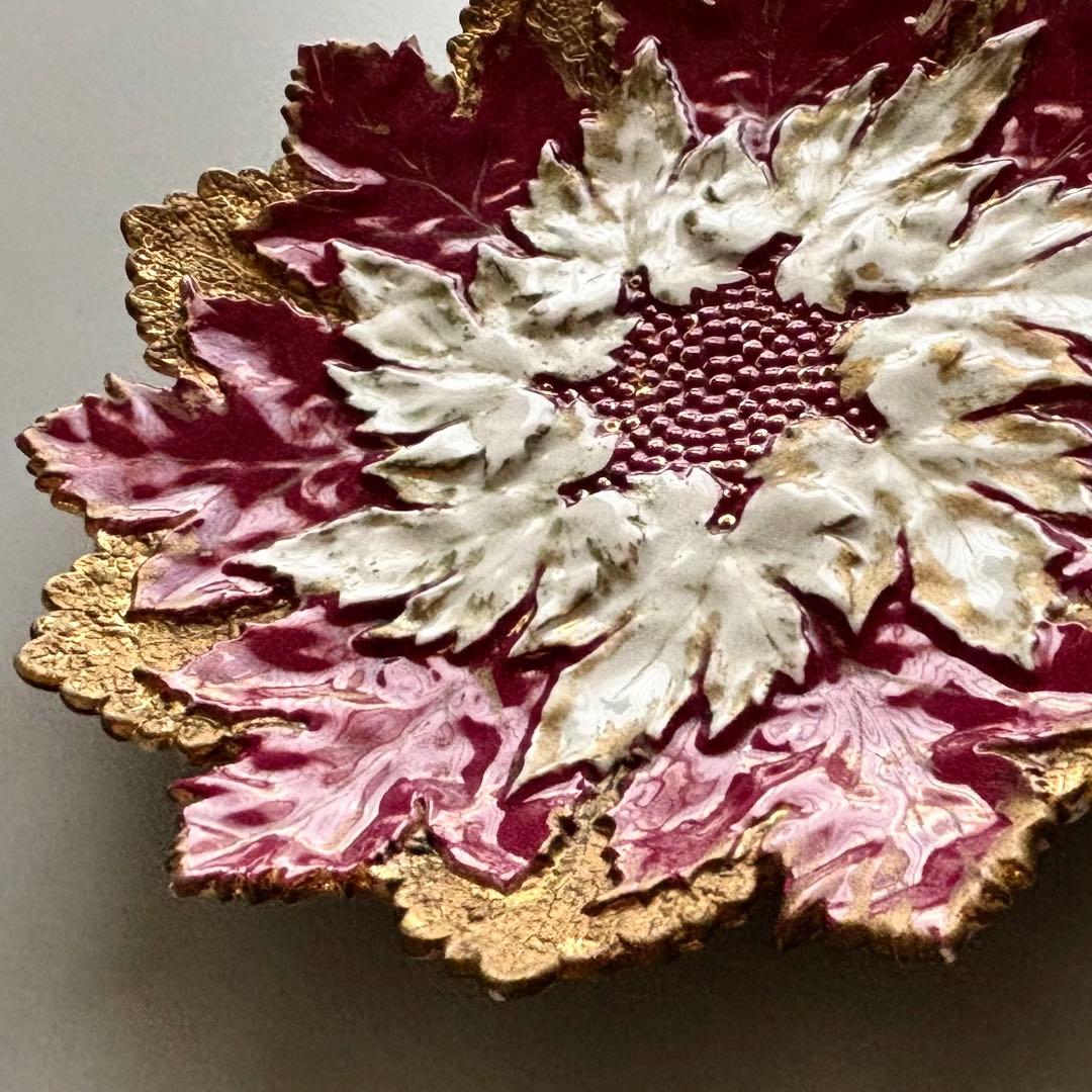 アンティーク　マイセン　豪華なリーフプレート　Meissen【稀少品・美術品】