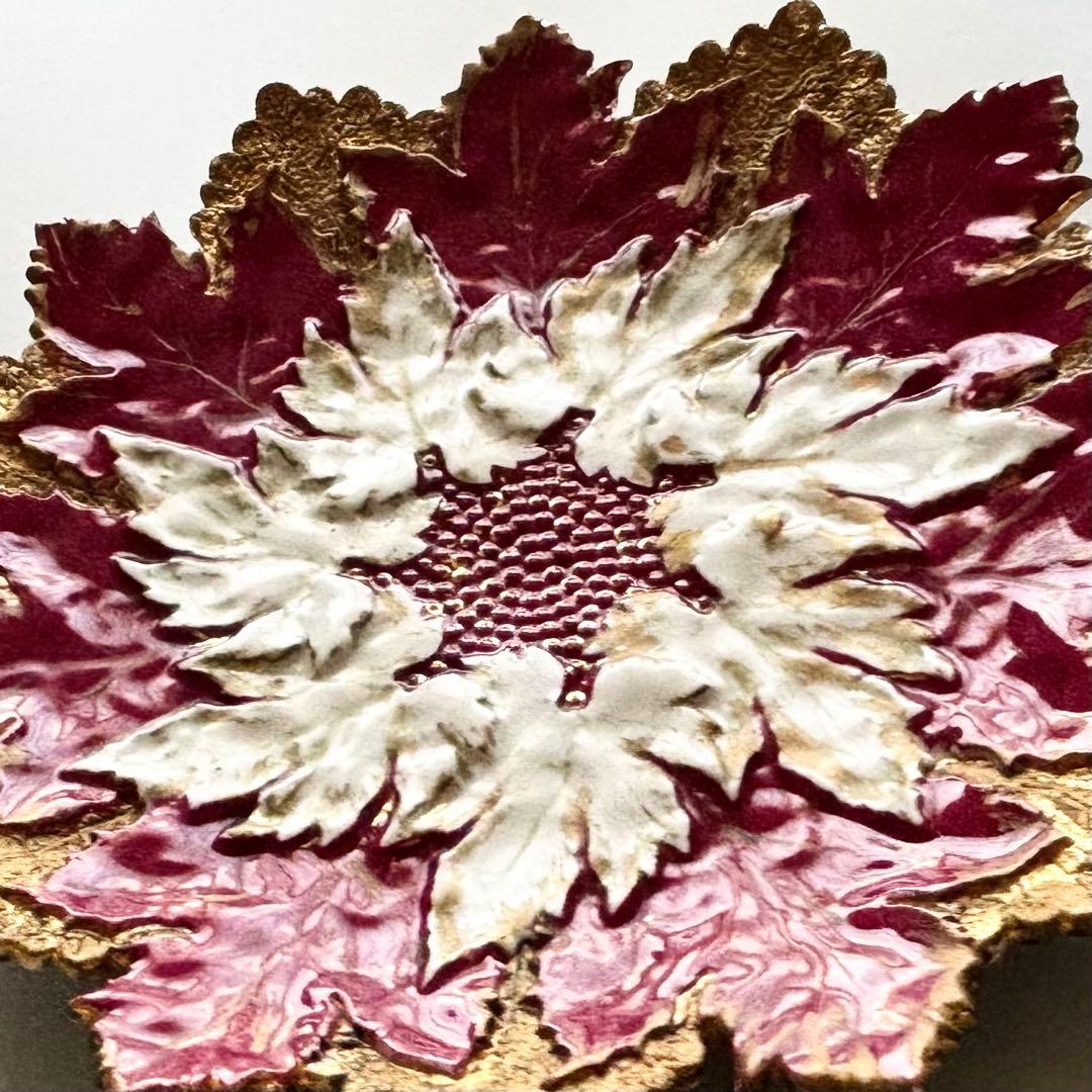 アンティーク　マイセン　豪華なリーフプレート　Meissen【稀少品・美術品】