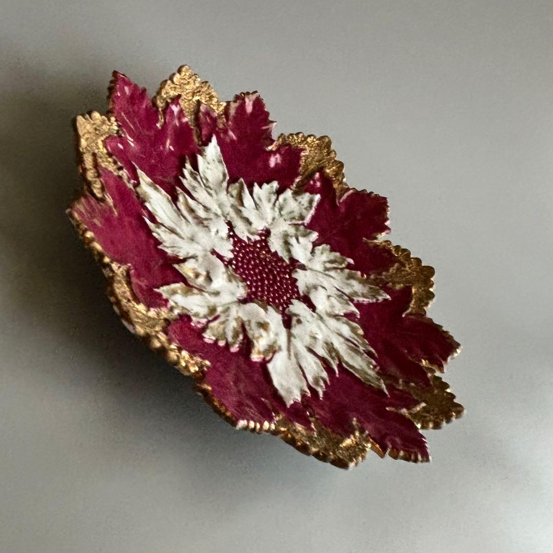 アンティーク　マイセン　豪華なリーフプレート　Meissen【稀少品・美術品】