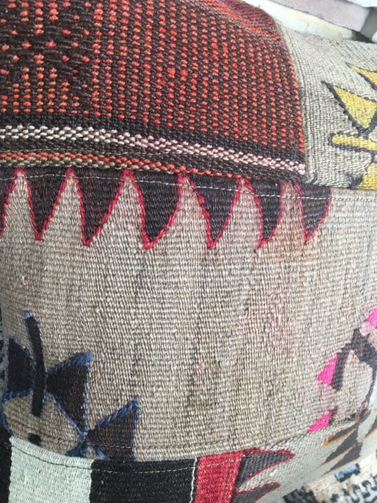 ビンテージラグ　トルコラグ　オールドキリム　クッションカバー　パッチワーク♯13