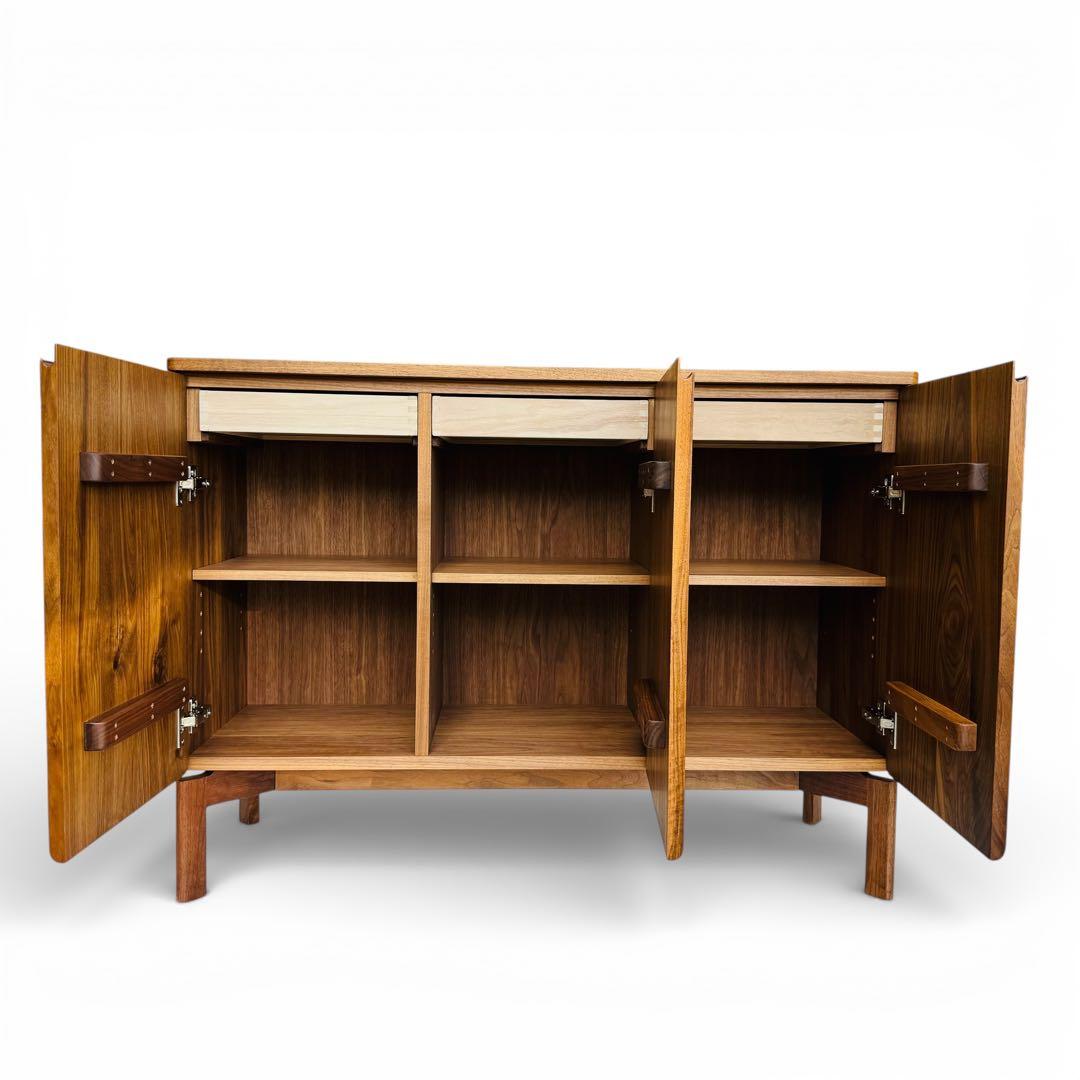 【美品】 大川家具 リビングボード サイドボード ウォールナット 北欧 ミモザ