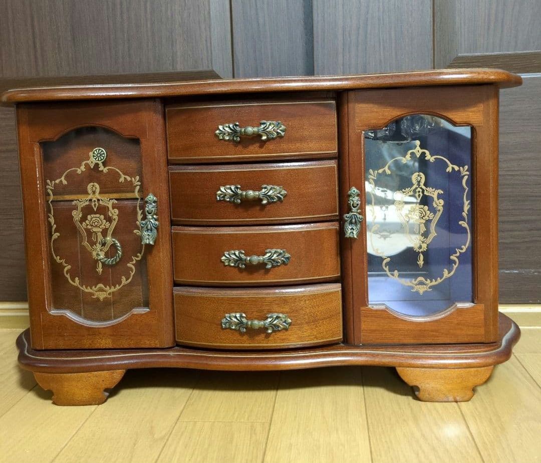 オルゴール　ジュエリーボックス　レトロ　アンティーク　大きめ