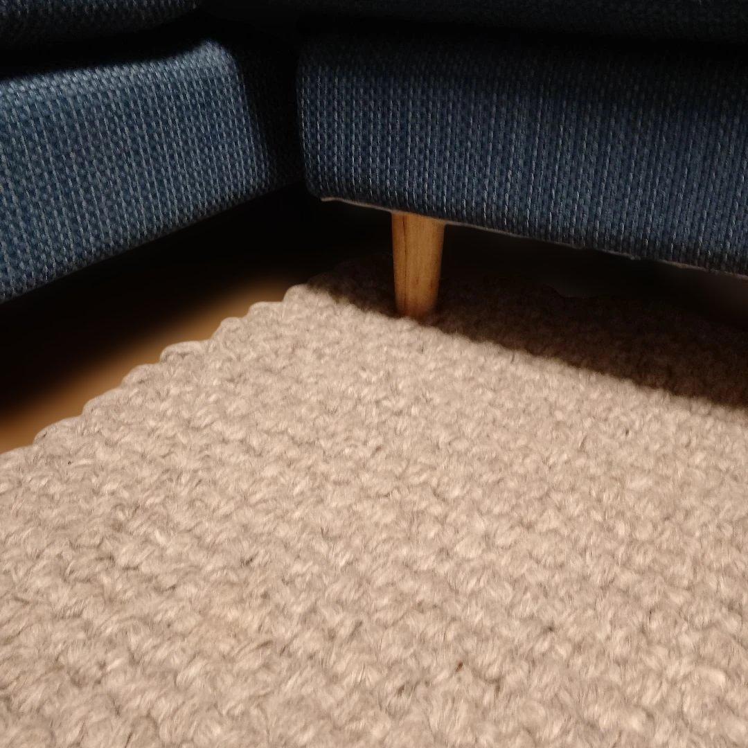 NITORI ダークブルー L字型ソファ３人掛け 引き取り限定です。