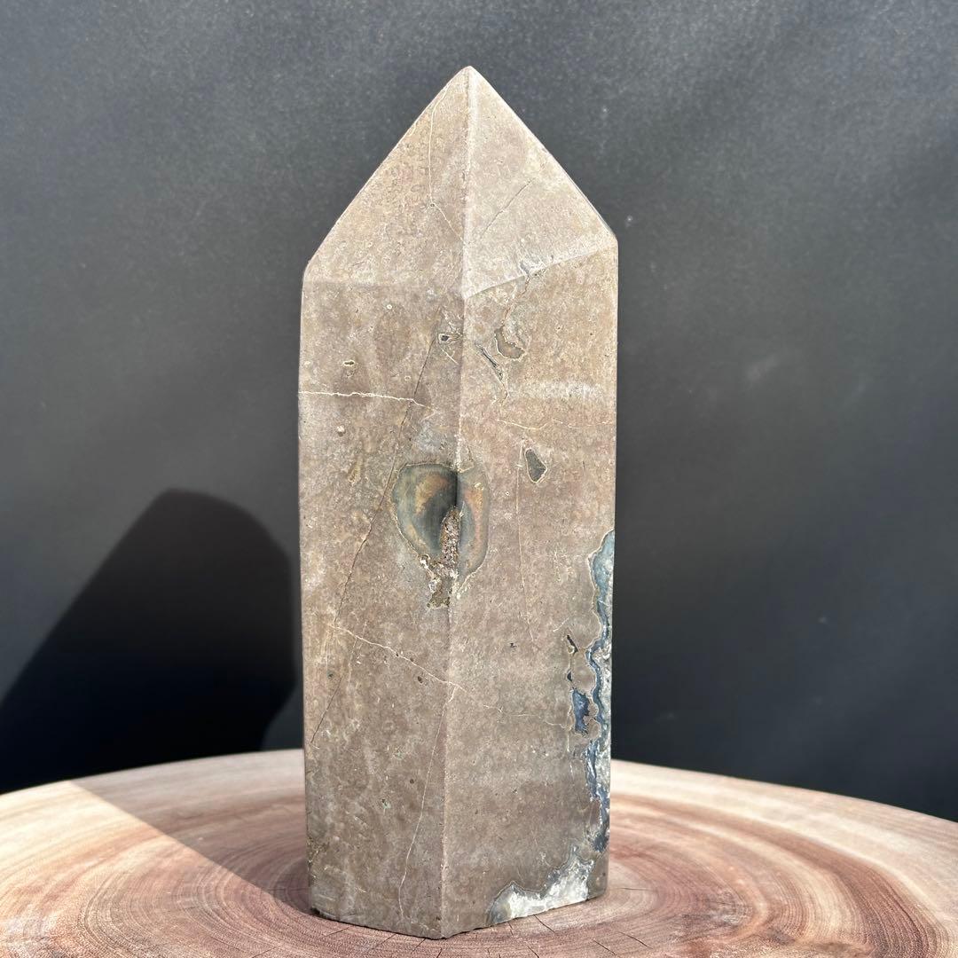 天然石アメジストのポイント　置物G.61