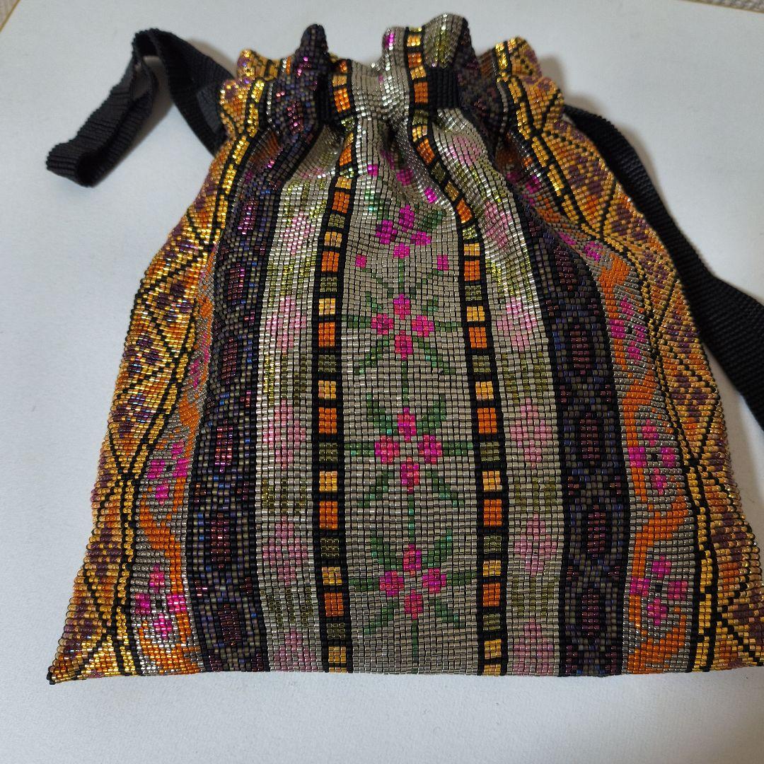 ビーズ 手織り バッグ 新品未使用 パーティ用 ハンドメイド 9-20