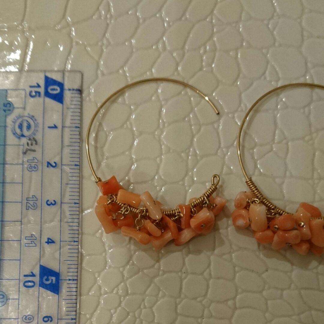 ピンク サンゴ ピアス