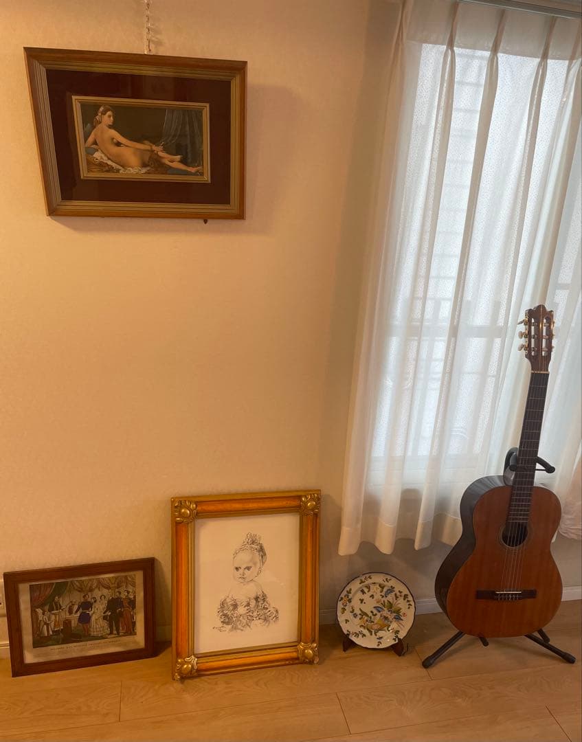 グランド・オダリスク　アングル　複製画　西洋美術　ルーブル美術館　西洋絵画　額装